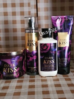 Bath & Body Works DARK KISS 4PC Collection Set Bundle